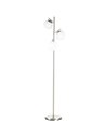 HOMCOM 3-Light Tree Floor Lamps, with Globe Lampshade, Silver B31-319V70SR