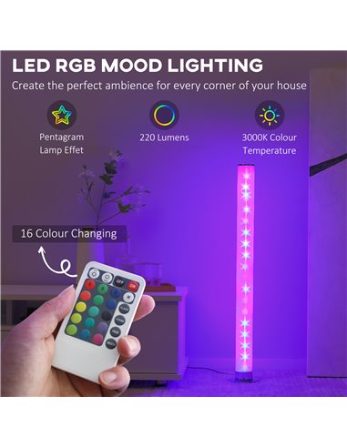 HOMCOM RGB Dimmable Corner LED Lamp with Remote Control B31-360