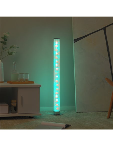 HOMCOM RGB Floor Lamps, Dimmable Corner Lamp with Remote Control & 16 Colours Effects, LED Modern Mood Lighting for Living Room  - pic 26410 | FastDaddyshop