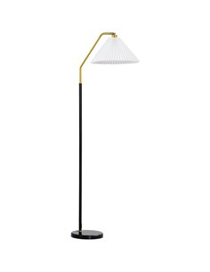 HOMCOM Floor Lamps with Adjustable Pleated Lampshade, White B31-425V70BK