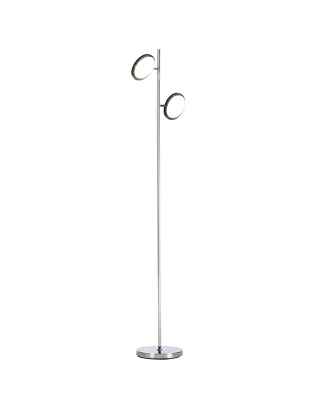 HOMCOM Modern Floor Lamp with 2 Light, White LED, Chrome B31-324V70 - pic 26430 | FastDaddyshop