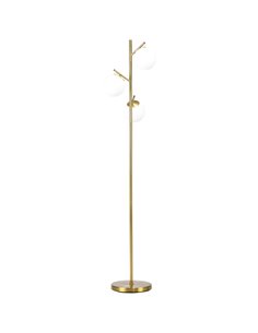 HOMCOM Modern 3-Light Tree Floor Lamp, Gold Tone B31-319V70GD