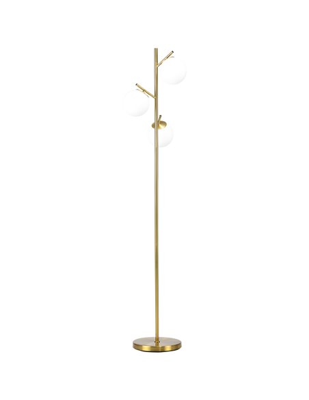 HOMCOM Modern 3-Light Tree Floor Lamp, Gold Tone B31-319V70GD - pic 26439 | FastDaddyshop