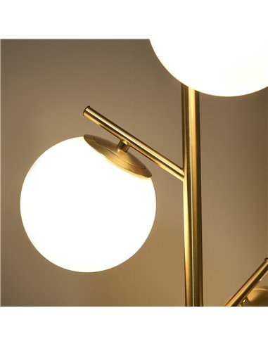 HOMCOM Modern 3-Light Tree Floor Lamp, Gold Tone B31-319V70GD