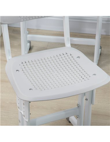 HOMCOM Kids Desk and Chair Set with Storage Drawer, Grey 312-061V00GY