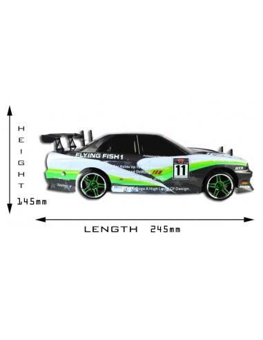 HSP Green Nissan Skyline RTR Electric Radio Controlled Drift Car 2.4GHz - photo03