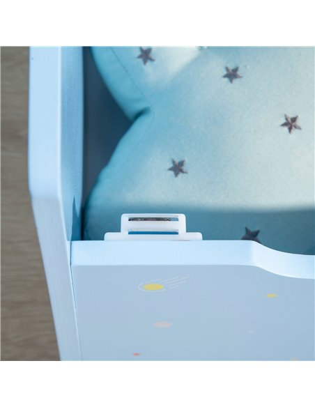 ZONEKIZ 2-IN-1 Wooden Toy Box, Kids Storage Bench, Blue 312-094V00BU - pic 26572 | FastDaddyshop