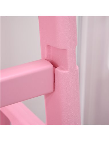 HOMCOM Kids Step Stool, Adjustable Standing Platform, Pink 312-050V00PK