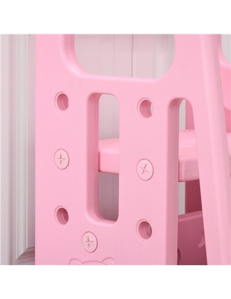 HOMCOM Kids Step Stool, Adjustable Standing Platform, Pink 312-050V00PK - pic 26654 | FastDaddyshop