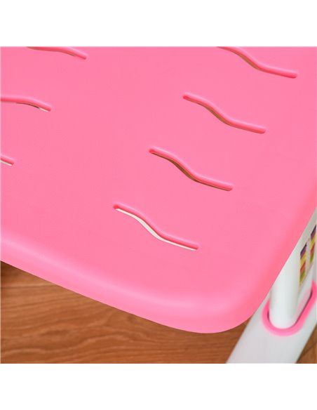 HOMCOM Kids Desk and Chair Set with USB Lamp, Pink and White 312-062PK - pic 26672 | FastDaddyshop