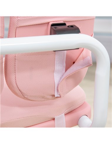 HOMCOM Kids Height Adjustable Desk and Chair Set, Pink 312-088V00PK