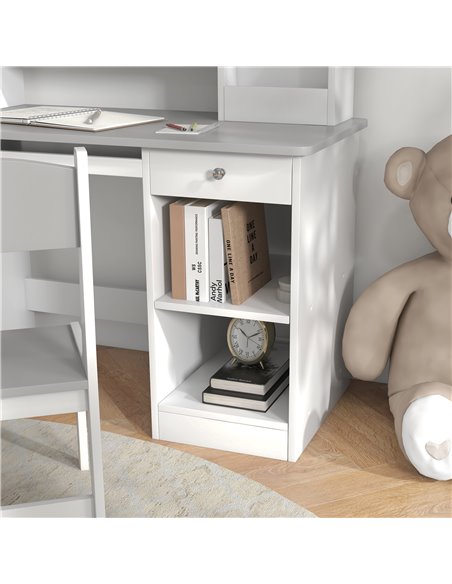 ZONEKIZ Kids Desk and Chair Set with Storage, Grey 312-107V80GY - pic 26698 | FastDaddyshop