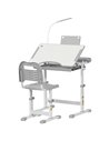 HOMCOM Kids Desk and Chair Set with USB Lamp, Grey and White