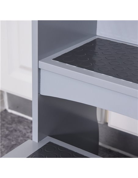 HOMCOM Kitchen Helper Step Stool with 2 Steps & Handles, Grey 835-237GY - pic 26811 | FastDaddyshop