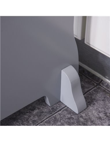 HOMCOM Kitchen Helper Step Stool with 2 Steps & Handles, Grey 835-237GY