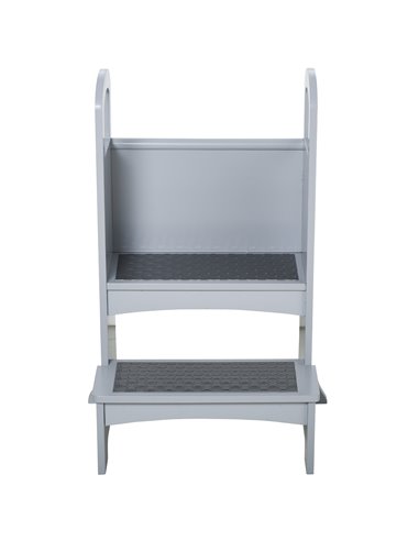 HOMCOM Kitchen Helper Step Stool with 2 Steps & Handles, Grey 835-237GY