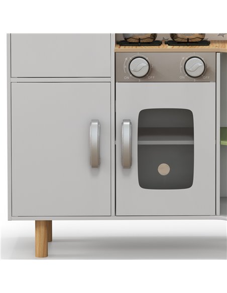 AIYAPLAY Kids Play Kitchen with Stove, Sink, Utensils, White 350-147V00WT - pic 26879 | FastDaddyshop