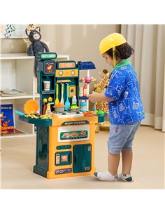 AIYAPLAY 77 Pieces Kids Play Kitchen with Sound, Light, Running Water 350-151V00MX 2