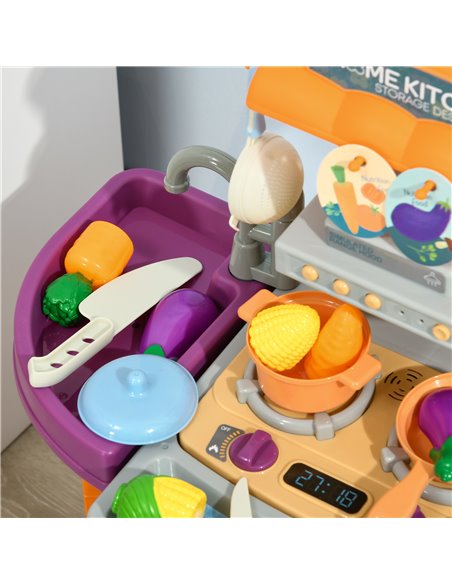 AIYAPLAY 49 Pieces Kids Play Kitchen with Sound, Light, Running Water 350-152V00MX - pic 26897 | FastDaddyshop