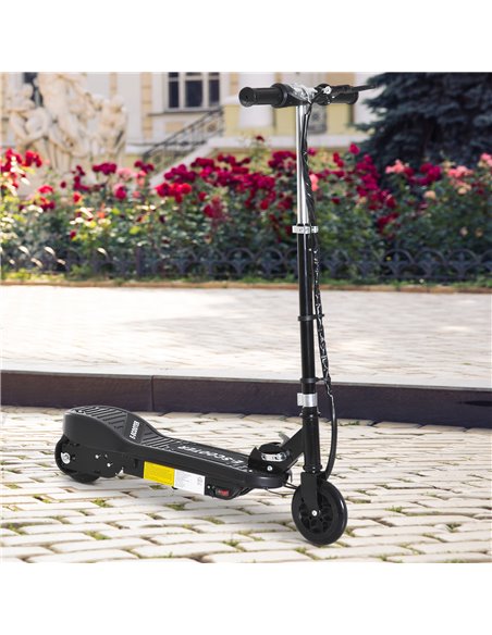 HOMCOM Kids Folding Electric Scooter 2x12V, 120W with Adjustable Height, PU Wheels, for 7-14 yrs, Black - pic 26899 | FastDaddyshop
