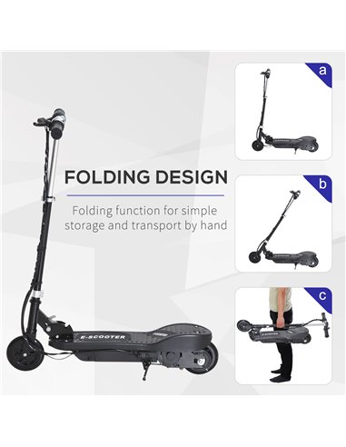 HOMCOM Kids Folding Electric Scooter 2x12V, 120W, Black AA1-056V02BK