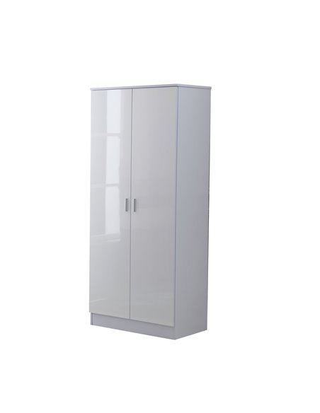 HOMCOM High Gloss 3 Piece Trio Bedroom Furniture Set Wardrobe + Chest Of Drawer + Bedside White - pic 26928 | FastDaddyshop