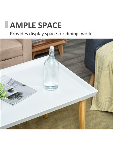 HOMCOM Tray Top Rectangle Coffee Cocktail Table, White 839-067