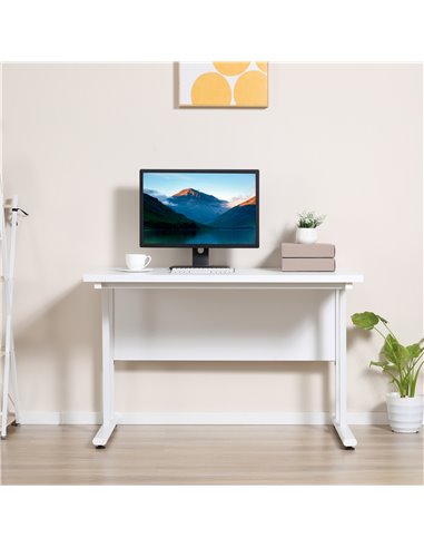 HOMCOM Home Office Computer Desk, Writing Table, White 836-385WT