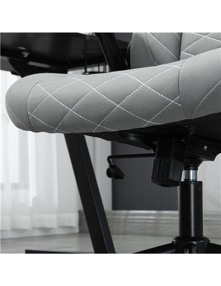 Vinsetto Home Office Desk Chair, Computer Chair with Flip Up Armrests, Swivel Seat and Tilt Function, Light Grey - pic 27283 | FastDaddyshop