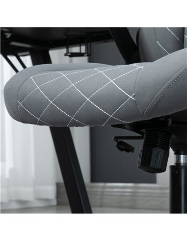 Vinsetto Home Office Desk Chair, Computer Chair with Flip Up Armrests, Swivel Seat and Tilt Function, Dark Grey