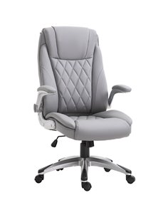 Vinsetto High Back Executive PU Leather Ergonomic Office Chair, Grey