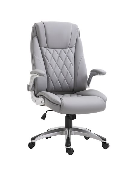 Vinsetto High Back Executive PU Leather Ergonomic Office Chair, Grey - pic 27322 | FastDaddyshop