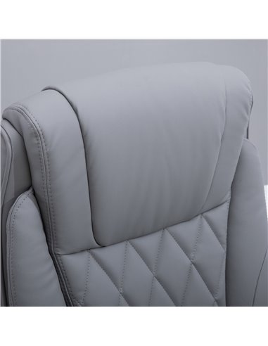 Vinsetto High Back Executive PU Leather Ergonomic Office Chair, Grey