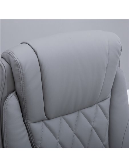 Vinsetto High Back Executive PU Leather Ergonomic Office Chair, Grey - pic 27328 | FastDaddyshop