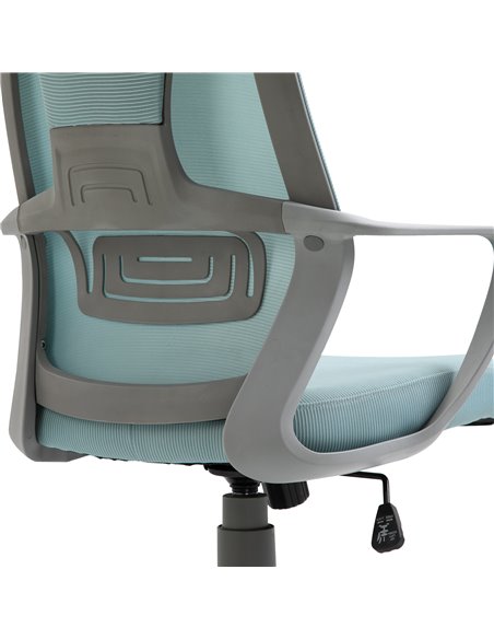 Vinsetto Ergonomic Office Chair w/ Wheel, High Mesh Back, Adjustable Height Home Office Chair - Blue - pic 27337 | FastDaddyshop