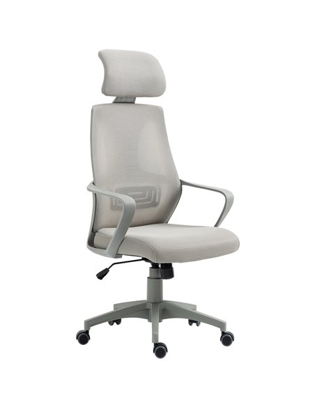 Vinsetto Ergonomic Office Chair w/ Wheel, High Mesh Back, Adjustable Height Home Office Chair - Grey - pic 27339 | FastDaddyshop