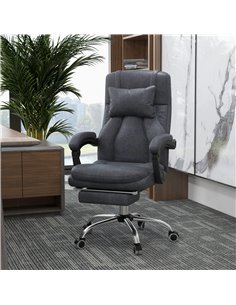 Vinsetto High Back Vibration Massage Office Chair with Headrest, Reclining Computer Chair with Footrest, Swivel Wheels, Remote 2