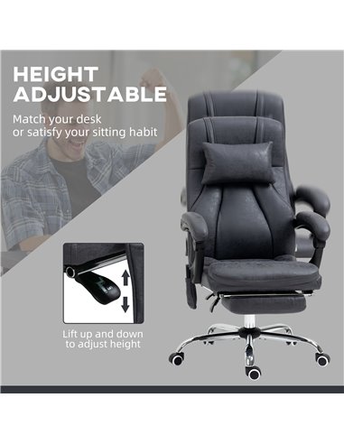Vinsetto High Back Vibration Massage Office Chair, Dark Grey 921-642V70CG