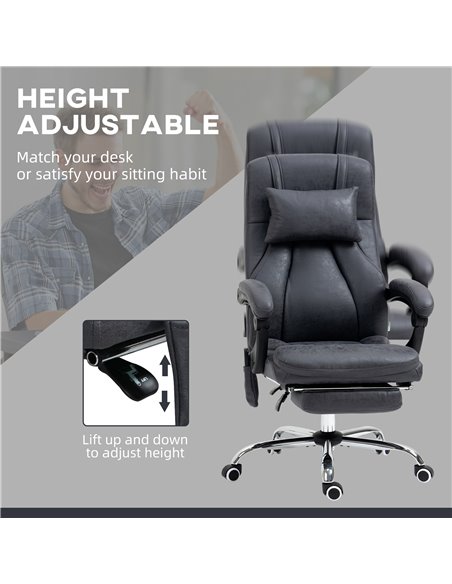 Vinsetto High Back Vibration Massage Office Chair, Dark Grey 921-642V70CG - pic 27433 | FastDaddyshop