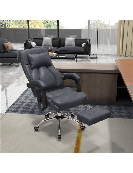Vinsetto High Back Vibration Massage Office Chair with Headrest, Reclining Computer Chair with Footrest, Swivel Wheels, Remote - pic 27436 | FastDaddyshop