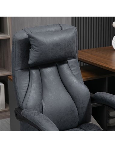Vinsetto High Back Vibration Massage Office Chair with Headrest, Reclining Computer Chair with Footrest, Swivel Wheels, Remote