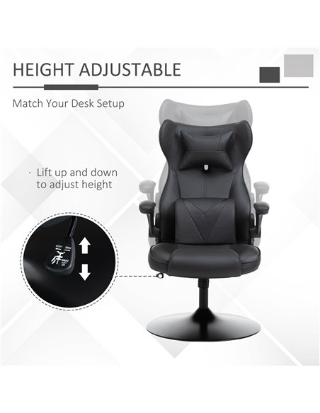Vinsetto Racing Style Home Office Gaming Chair, Black 921-353V71BK - pic 27462 | FastDaddyshop