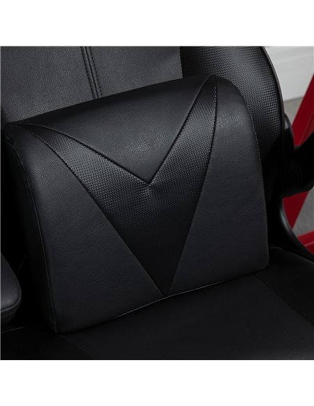 Vinsetto Racing Style Home Office Gaming Chair with Lumbar Support, Swivel Base, Flip-up Armrest, Headrest, Black - pic 27463 | FastDaddyshop