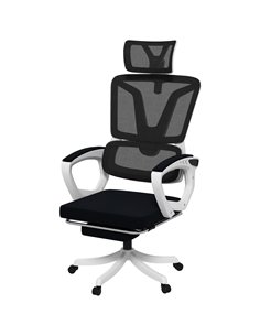 Vinsetto Mesh Reclining Office Chair with Adjustable Headrest, Lumbar Support, Foot Rest, Adjustable Height, Black