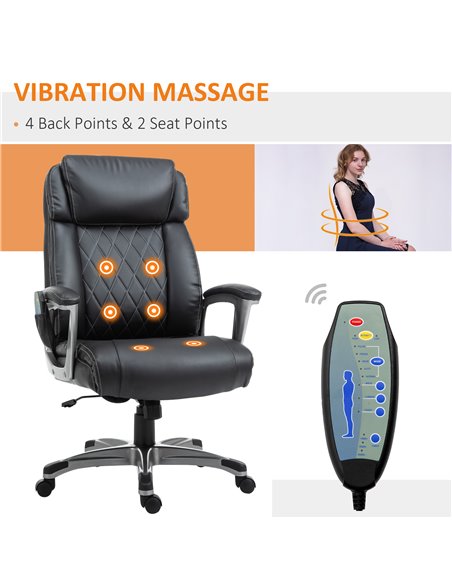 Vinsetto Executive 6-Point Vibration Massage Office Chair, Black 921-362V71BK - pic 27522 | FastDaddyshop