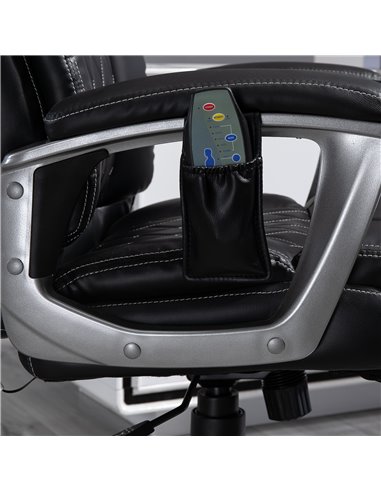Vinsetto Massage Office Chair High Back with Armrest 6-Point Vibration Executive Chair with Adjustable Height Black