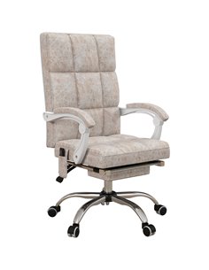 Vinsetto Executive Vibration Massage Office Chair, Microfibre Computer Chair with Armrest, 135° Reclining Back, Beige