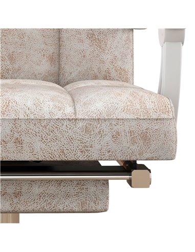 Vinsetto Executive Vibration Massage Office Chair, Microfibre Computer Chair with Armrest, 135° Reclining Back, Beige