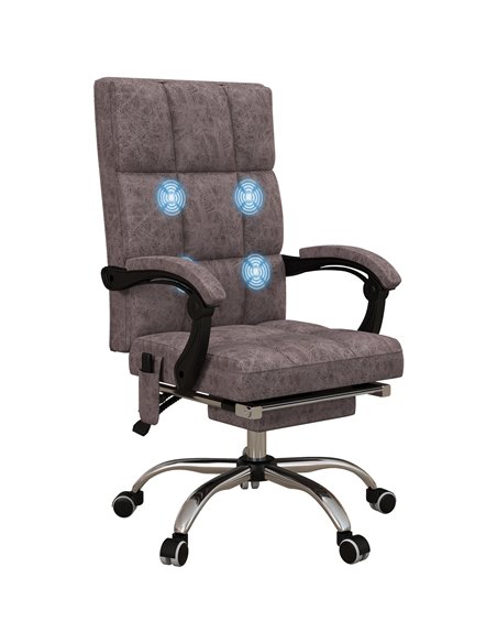 Vinsetto Executive Vibration Massage Office Chair, Microfibre Computer Chair with Armrest, 135° Reclining Back, Charcoal Grey - pic 27546 | FastDaddyshop