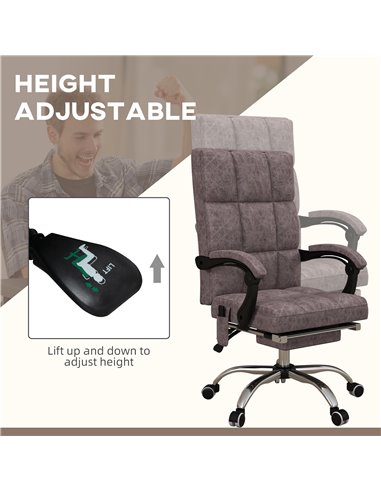 Vinsetto Executive Vibration Massage Computer Office Chair, Charcoal Grey 921-668V70CG